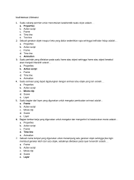 Maybe you would like to learn more about one of these? Soal Animasi 2 Dimensi