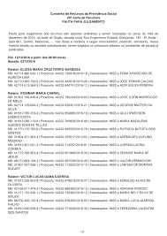 Conselho de Recursos da Previdência Social 26ª Junta de Recursos PAUTA PARA  JULGAMENTO Pauta para Julgamento dos recursos das