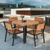 Be sure to check whether the umbrella includes a base, or if it's. Patio Table Set With Umbrella Wayfair