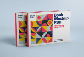 Download Horizontal Book Cover Mockup Set In 2020 Book Cover Mockup Book Texture Book Cover PSD Mockup Templates
