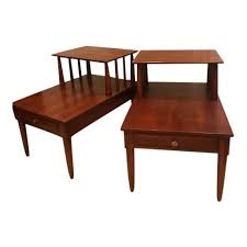1950s Mid Century Modern Willett Step End Tables A Pair End Tables Midcentury Modern Table