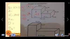 Rumus volume dan luas permukaan kubus. Matematika Sd 1 Luas Bangun Gabungan Balok Kubus Youtube