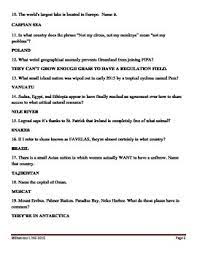 If you can answer 50 percent of these science trivia questions correctly, you may be a genius. International Trivia Questions 2015 By My Spanish Classroom Tpt