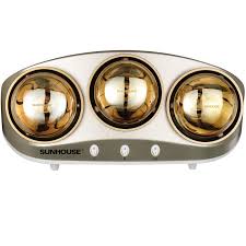 Đèn sưởi nhà tắm Sunhouse SHD3803 3 bóng mạ vàng chính hãng
