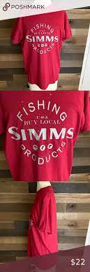 Simms Fishing Products Red T Shirt Mens Size M Red T Shirt Mens Mens Shirts Red Tshirt