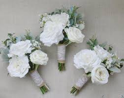 Bridesmaid Bouquet Wedding Flowers Silk Bridesmaid Bouquet Etsy In 2020 Affordable Wedding Flowers Cheap Wedding Flowers Flower Bouquet Wedding