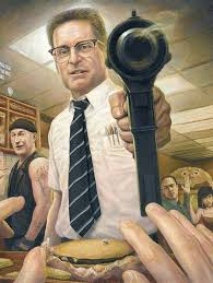 Falling down may be too upsetting and real in our contemporary world wherein a mass shooting occurs daily, but i think most audiences should appreciate the character study of michael douglas demonstrating how men can turn so violent. Michael Douglas Falling Down Movie Art Noir Movie Neo Noir