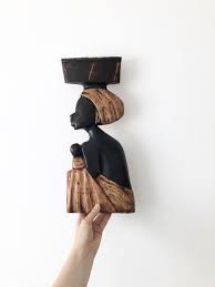 Vintage African Wood Carving Wooden Hand Craved Hanging Etsy Wooden Wall Plaques Bird Wall Decor African Wood Carvings