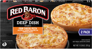 Despite the name, one package of red baron deep dish singles actually contains two fully independent deep dish pizzas. Red Baron Deep Dish Singles Four Cheese Pizza 2 Count 11 2 Oz Kroger
