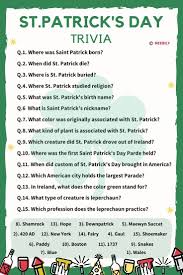 Patty's, these items—like guinness cups and shamrock tattoos—will help you celebrate st. 70 St Patrick S Day Trivia Questions Answers Meebily