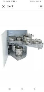 Uk kitchen accessories including blum, franke and faber. Buy Kessebohmer Lemans 500mm New Silver Kitchen Corner Storage Online In India 202999998855