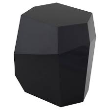 Crafted of rubberwood in a gloss black finish, the table strikes a rectangular silhouette on four tapered square legs. Gio Black Modern Side Table By Nuevo Eurway Furniture