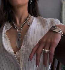 Large Silver Pointy Shield Pendant Necklace• Inspirational Words O Ring  Pendant• Star Coin Charm• Bold Adjustable Curb Chain by Anangelshug