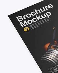 Brochure Mockup In Stationery Mockups On Yellow Images Object Mockups