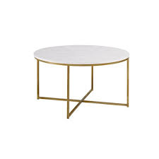 Coffee, red, blue, green, gray, purple, orange, black, beige, white, yellow, gold, khaki, pink, multicolor, brown, bronze, camouflage. Vivian Glam X Leg Round Coffee Table Faux Marble White Gold Saracina Home Target