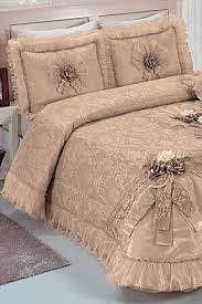 Çift kişilik yatak örtüsü (484). Cift Kisilik Buhara Fransiz Gipurlu Yatak Ortusu Cappucino 2000000975290 Nevresim Takimlari Yatak Ortusu Yatak