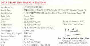Mengenal tabel pinjaman tiap bank adalah hal yang sangat penting karena dengan mengetahui tabel tersebut anda bisa tahu jumlah angsuran yang persyaratan untuk mendapatkan fasilitas ini adalah anda harus memiliki identitas diri berupa ktp untuk wni dan passport/kitas/kitab dan sebagainya. Koperasi Simpan Pinjam Makmur Mandiri Simpanan Berjangka