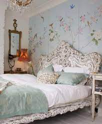 Every time i've posted about wallpaper in bedrooms (or any room) in the past, i get lots of comments about how you love the look, but don't love the idea of whether you think it's a look you'd actually use in your home or not, wallpapered walls are lovely to enjoy in photos. Baroque Bed And Floral Wallpaper French Style Bedroom Bedroom Vintage Chic Bedroom