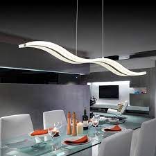 Wave led ceiling light (white & matte silver). Modern Led Pendant Light Acrylic Wave Lamp 98cm Chandelier In Living Room Modern Contemporary Living Room Modern Contemporary Living
