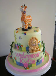 Zoo Animal Baby Shower Cake Cakecentral Com