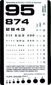 Pocket Size Plastic Eye Chart 1243 1