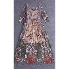 刺繍 シースルーワンピース グレー 花柄 フリマアプリ ラクマ fashion illustration dresses fashion dresses fashion