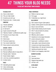 47 Things Your Blog Needs To Attract More Readers A Free Checklist Blog Tips Blog Writing Blogging Tips