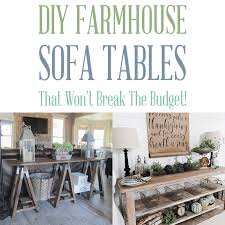 Buy farmhouse sofas, armchairs & couches and get the best deals at the lowest prices on ebay! Diy Farmhouse Sofa Tables That Won T Break The Budget The Cottage Market