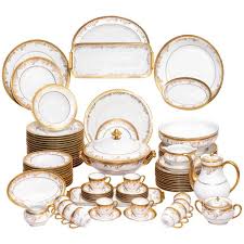 French Limoges Porcelain Haviland Mod Diplomate Table Service Porcelain Vendome Jewelry Dining Sets Modern