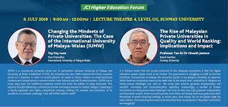 International islamic university malaysia is ranked best in malaysia for social studies. Jci Higher Education Forum Jeffrey Cheah Institute On Southeast Asia