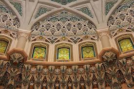 Ornate definition, elaborately or sumptuously adorned, often excessively or showily so: Brown White Concrete Ceiling Mosaic Religion Decoration Art Ornate Sultan Qaboos Grand Mosque Pxfuel