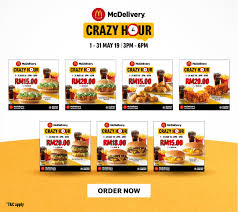Place your order online via mcdelivery and get up to 55% off on the bundle deals. Mcdonald S Mcdelivery Crazy Hour Up To 60 Off Aroma Asian