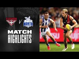 North melbourne kangaroos will host essendon bombers at marvel stadium in round 18 and will be looking to take full advantage of the home ground and crowd support. Essendon V North Melbourne Highlights Round 10 2021 Afl Youtube