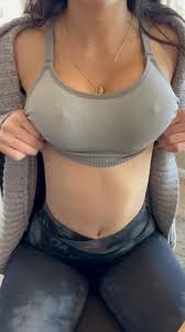 My nipples have been poking through this sports bra all day. But you get to  actually see what’s under it 😉 (drop)