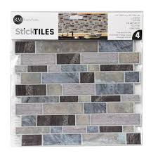 Roommates Blue Long Stone Tile Peel And Stick Backsplash Walmart Com In 2020 Peel N Stick Backsplash Peal And Stick Backsplash Stone Tiles