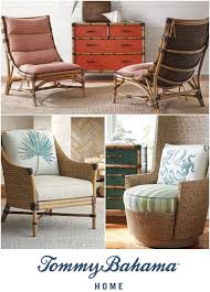 Island Inspired Rattan Bamboo Accent Chairs Decor Furnishings Furniture