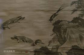 明吕纪浴凫图上海博物馆藏the ming dynasty 1368 1644 wild ducks playing in the water by lu ji hanging scroll shanghai museum 吕纪字廷振宁波人任锦衣卫指挥擅画花鸟