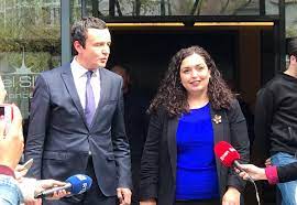 Kosovo parliament elects vjosa osmani as new national president back to video osmani's initial mandate expired when the new government of prime minister albin kurti, the head of vetevendosje. Albin Kurti Une E Vjosa Osmani Kemi Vota Sa Dyfishi I Te Gjithe Te Tjereve Bashke Infokus