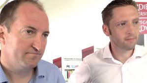 Guto Harri a Pryderi Gruffydd yn lansio News Academy