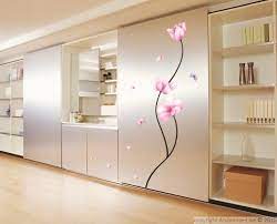 stickers fleurs roses et papillons sticker room decor wall decor stickers home decor