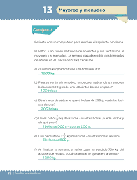 Libro de matematicas contestado de 3 grado el libros el administrador del blog libros famosos 2019 también recopila otras imágenes relacionadas con los libro de matematicas de tercero de primaria. Mayoreo Y Menudeo Bloque I Leccion 13 Apoyo Primaria