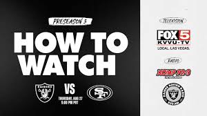 How to watch, listen to and livestream Raiders vs. 49ers