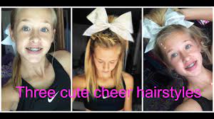 40 super cute and easy hairstyle tutorials that are quick and easy to follow. Three Cute And Easy Cheer Hairstyles Youtube