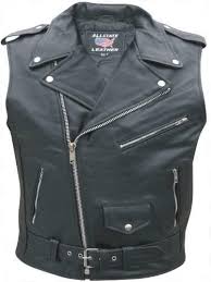 Mens Sleeveless Jacket Black Leather Motorcycle Biker Vest Ebay Mens Sleeveless Jacket Leather Jacket Men Leather Waistcoat