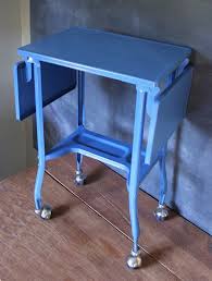 Vintage Sky Blue Metal Typewriter Table Desk Chair Comfy Blue Chairs Living Room Ashley Furniture Chairs