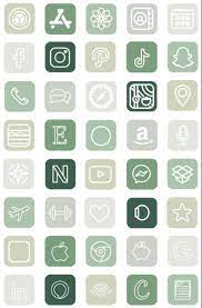 Neutral tone aesthetic ios 14 icons with yung's icon pack, you can choose from midnight green, rose gold, or sky blue to. Green App Icons Aesthetic App Icons Green App Elements Etsy In 2021 App Icon App Icons Aesthetic Green App Icons