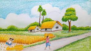 رسم منظر طبيعي للاطفال مناظر طبيعية خلابة سهلة الرسم دلع ورد