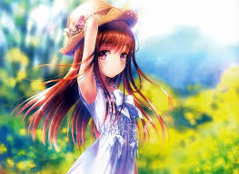 Tapi tidak akan membahas tentang animenya, tetapi yang akan fatasama sajikan adalah beberapa gambar. Anime Asli Blush Gaun Gadis Topi Asli Anime Senyum Gaun Putih Wallpaper Hd Wallpaperbetter