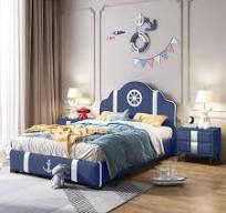 Designs Modernos de Camas de Madeira para Crianças, Cama Infantil com  Armazenamento, Cama de Couro para Conjuntos de Móveis Infantis