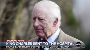 King Charles III was briefly sent to the hospital following side effects  from treatment for cancer, according to Buckingham Palace. The King has  returned home but tomorrow's engagements have been canceled as